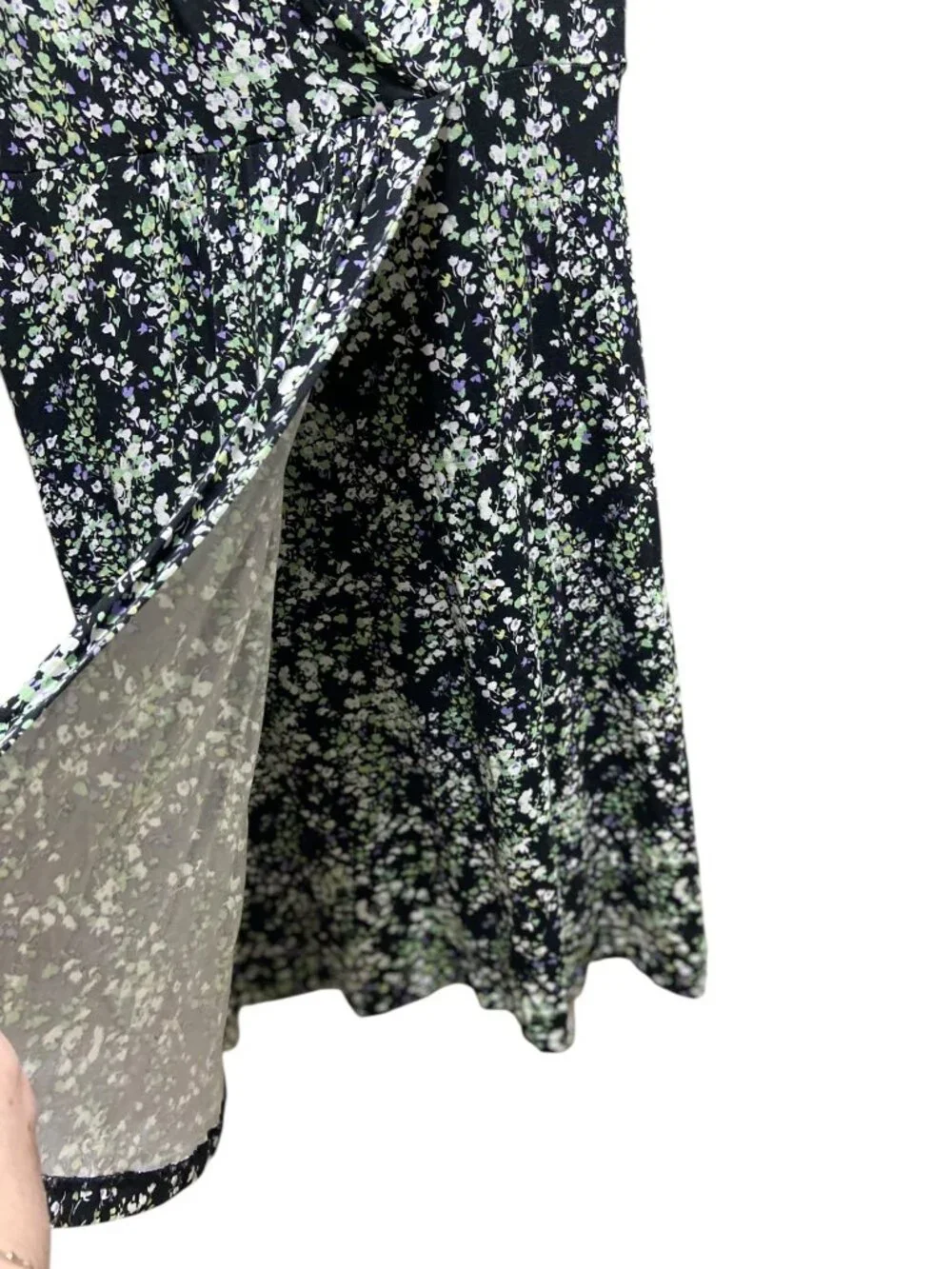 Soma Jersey Knit Floral Dress Black Size L Cottagecore Spring Bohemian Vacation - Picture 9 of 12